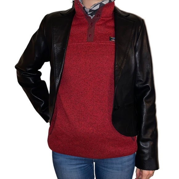 Vakko Lamb Leather Blazer Size S - Picture 4 of 5